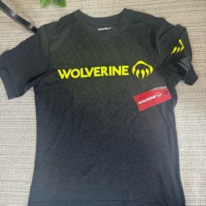 Men's Wolverine Short sleeve Tee t-shirt Dark Grey with logo Medium